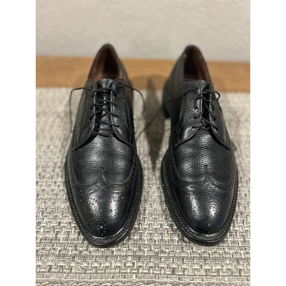 Allen Edmonds MacNeil Black Leather Wingtip Oxfords Dress Shoes Men’s Size 9.5D